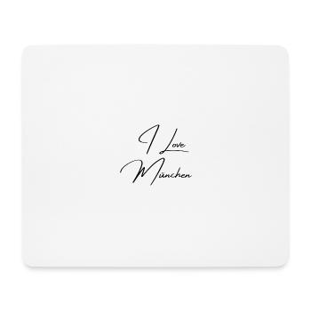 I Love München - Mousepad (Querformat) - Weiß - Vorne