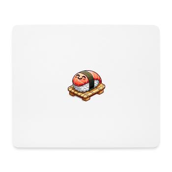 Sushi Kawaii Heureux - Tapis de souris (format paysage) - blanc - Devant