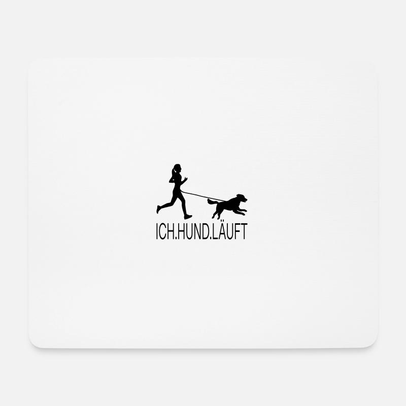 Canicross Hovawart Joggen Hund Hundespruch Sport - Mousepad (Querformat) - Weiß