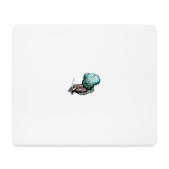 Schnecke mit Schneckenhaus - Mousepad (Querformat) - Weiß - Vorne