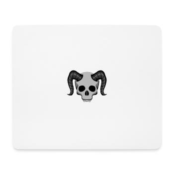 Dämon - Halbschädel - Mousepad (Querformat) - Weiß - Vorne