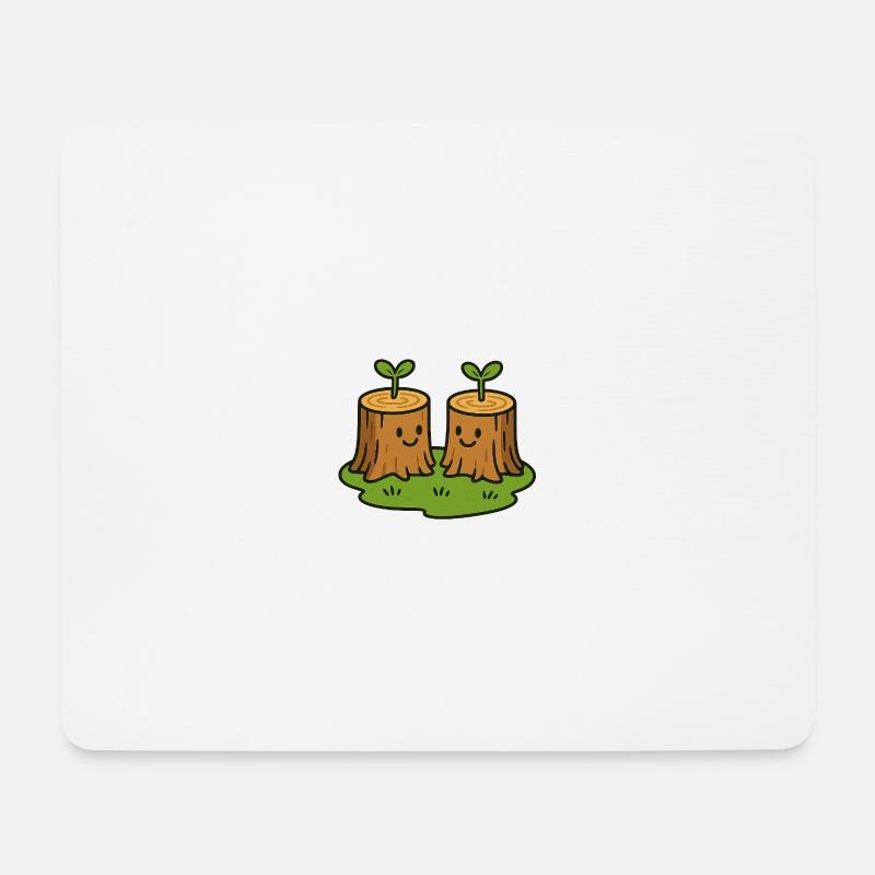 Neues Wachstum, gleiche Wurzeln - Mousepad (Querformat) - Weiß