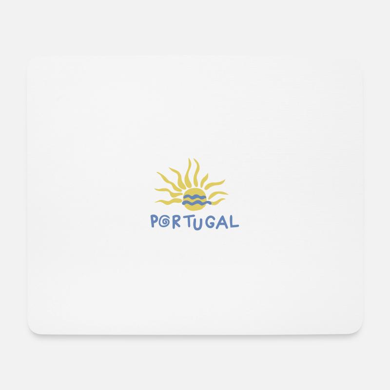 portugal sonne - Mousepad (Querformat) - Weiß