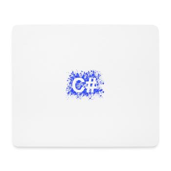 C # programmer software developer shirt - Mouse Pad (horizontal) - white - Front