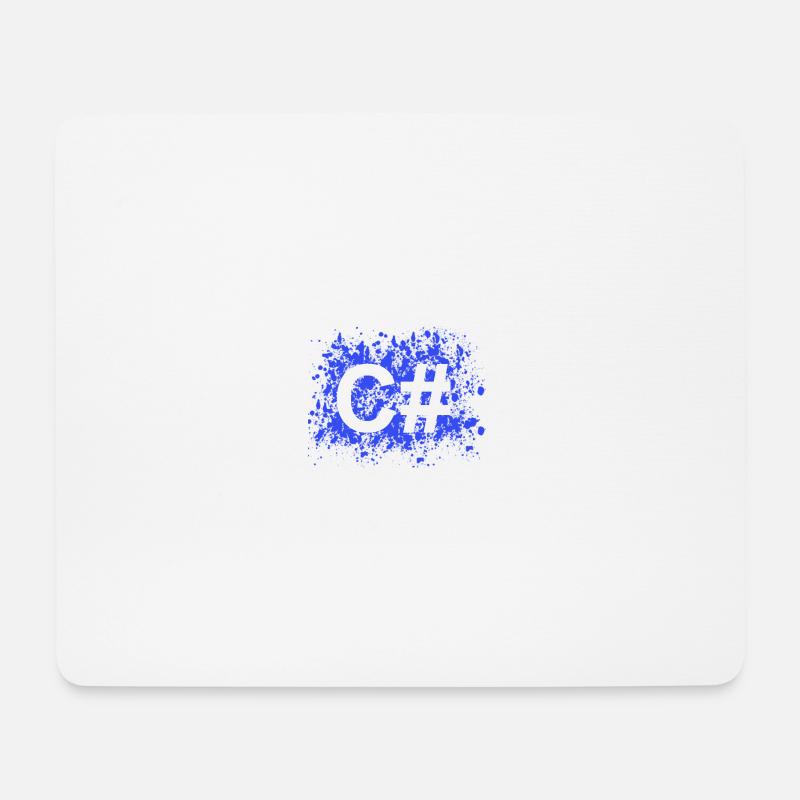 C# Programmierer Softwareentwickler Shirt - Mousepad (Querformat) - Weiß