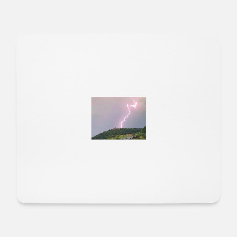 Burg breuberg Blitzeinschlag - Mousepad (Querformat) - Weiß