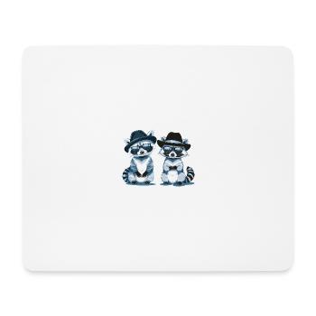 Waschbär - Mousepad (Querformat) - Weiß - Vorne