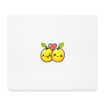 Lemon Couple Love Heart Comic - Mouse Pad (horizontal) - white - Front