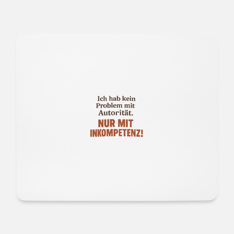 Inkompetenz - Mousepad (Querformat) - Weiß