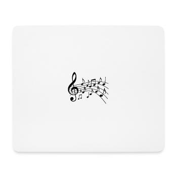 Notes de Musique Variante 2 Noir - Tapis de souris (format paysage) - blanc - Devant
