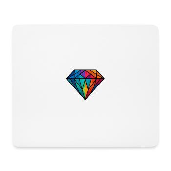 Diamant - Tapis de souris (format paysage) - blanc - Devant