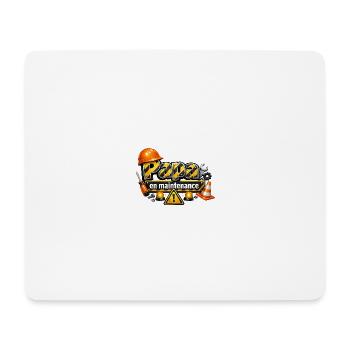 Papa en maintenance design chantier cartoon - Tapis de souris (format paysage) - blanc - Devant