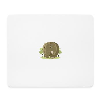 éléphant - Tapis de souris (format paysage) - blanc - Devant