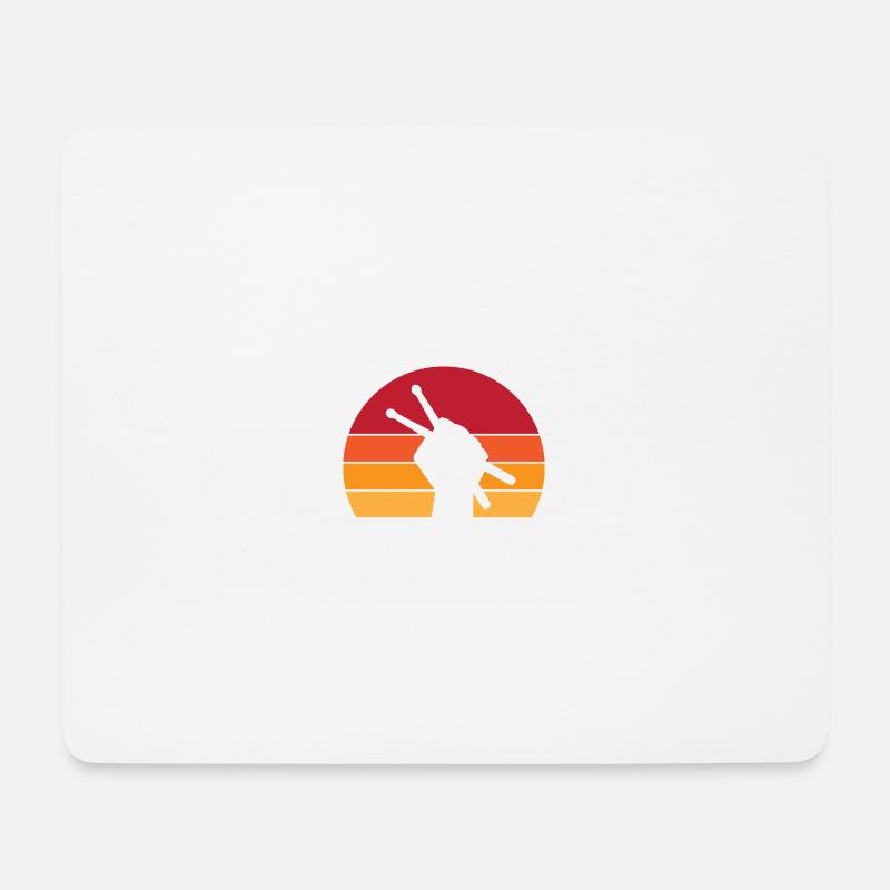 Schlagzeuger Drummer Drum Drums Musik Musiker bunt - Mousepad (Querformat) - Weiß