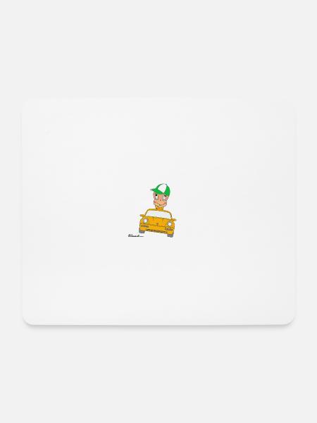 Würmeli aus dem Auto - Mousepad (Querformat) - Weiß