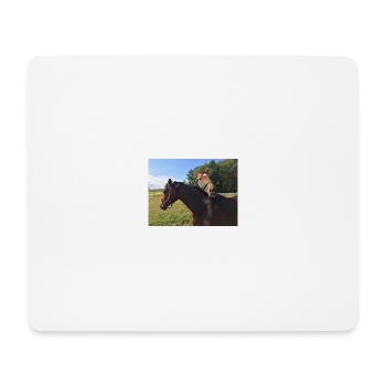 Chevaux - Tapis de souris (format paysage) - blanc - Devant