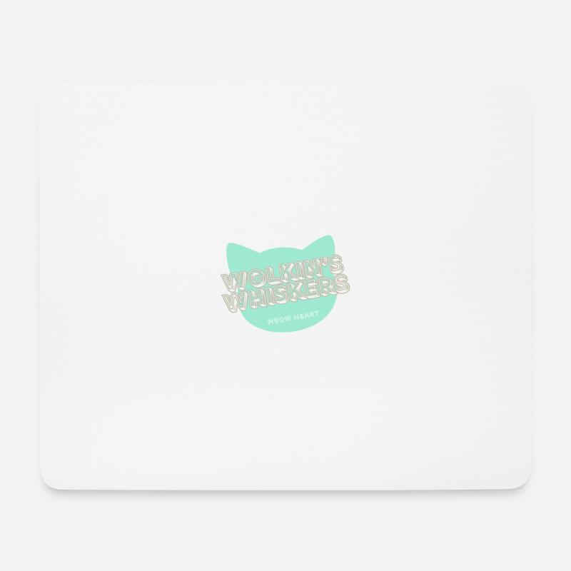 Wolkin's Whiskers - Ein Katzenlogo - Mousepad (Querformat) - Weiß