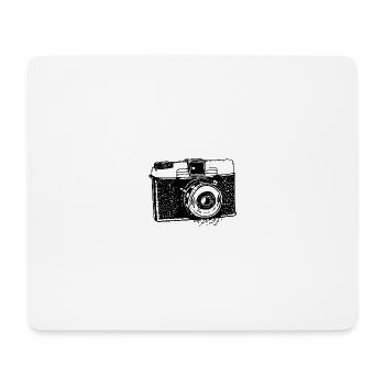Kamera – Minimalistisches Fotografie-Motiv - Mousepad (Querformat) - Weiß - Vorne