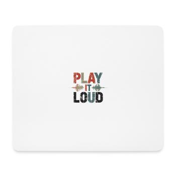 Retro Grunge – Play It Loud - Mousepad (Querformat) - Weiß - Vorne