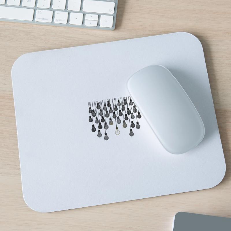 Graues Glühbirnen-Array mit einzigartiger Helligkeit Mousepad (Querformat)