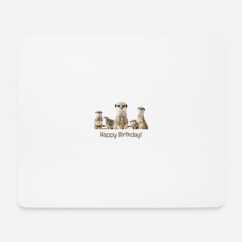Happy Birthday - Mousepad (Querformat) - Weiß