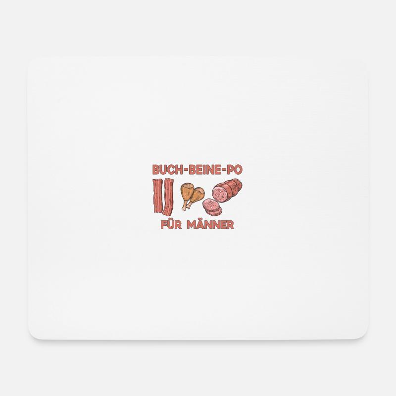 Fleisch Liebe Fleisch Schweinefleisch Hühnerfleisc - Mousepad (Querformat) - Weiß