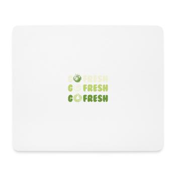 Végétalien Go Fresh - Tapis de souris (format paysage) - blanc - Devant