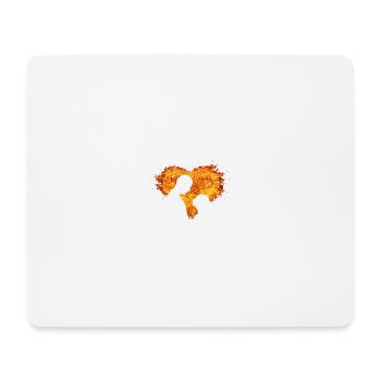 Couple in the fire heart - Mouse Pad (horizontal) - white - Front