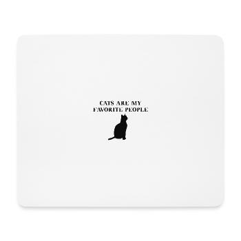 Les chats sont mes personnes préférées idée cadeau chat mignon - Tapis de souris (format paysage) - blanc - Devant