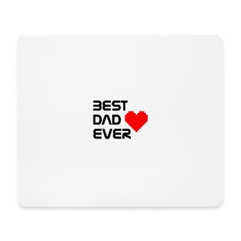 BEST DAD EVER mit Pixelherz - Mousepad (Querformat) - Weiß - Vorne