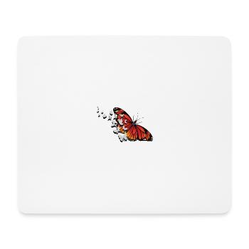 Papillon - Tapis de souris (format paysage) - blanc - Devant