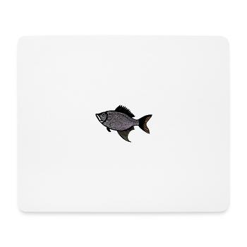 Roter Trommler Fisch (Redfish) - Mousepad (Querformat) - Weiß - Vorne