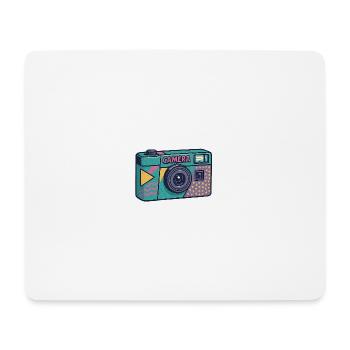 Millennial Retro Kamera - Mousepad (Querformat) - Weiß - Vorne