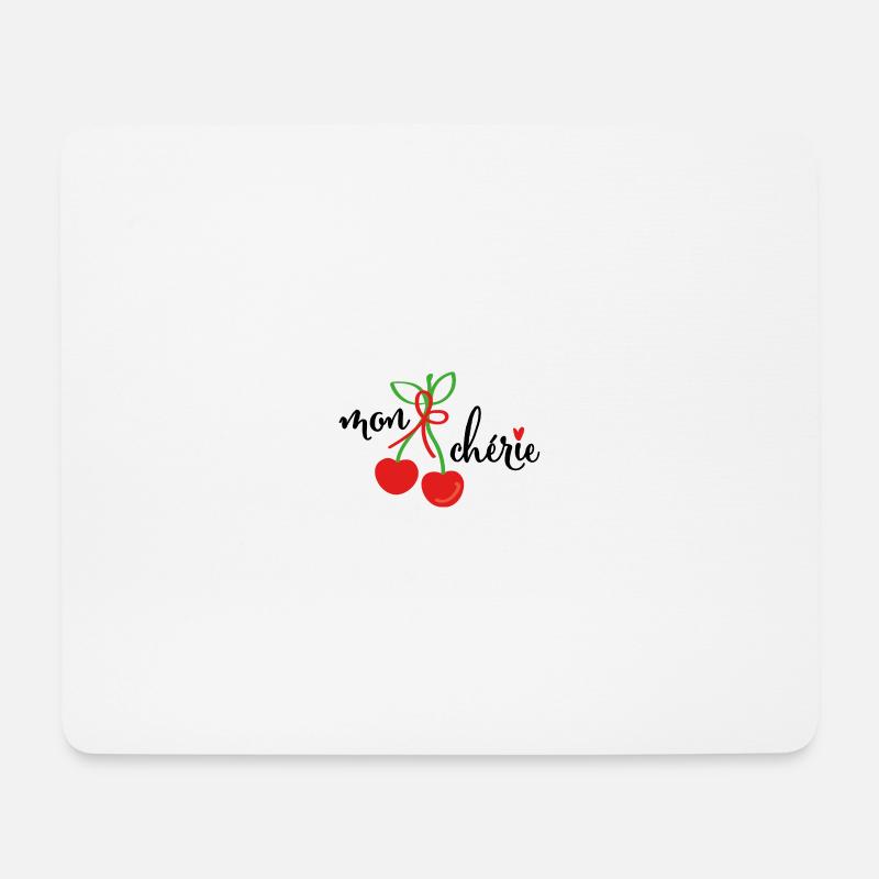 mon cherie - Mousepad (Querformat) - Weiß