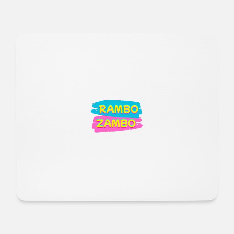 RAMBO ZAMBO - Mousepad (Querformat) - Weiß