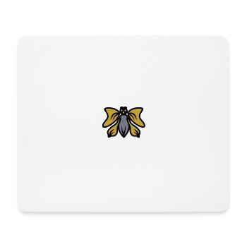 Goldene Flügel Silhouette - Mousepad (Querformat) - Weiß - Vorne