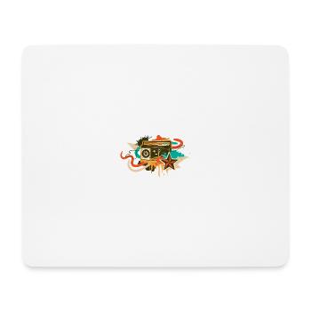 Retro-Musik-Player - Mousepad (Querformat) - Weiß - Vorne