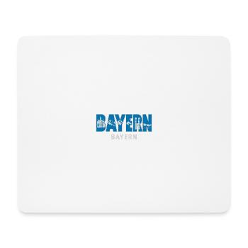 Bavaria love – white and blue in the heart - Mouse Pad (horizontal) - white - Front