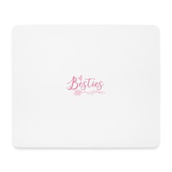 besties beste freunde - Mousepad (Querformat) - Weiß - Vorne