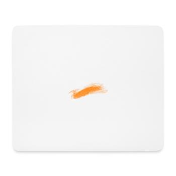 Orange color trail on black - Mouse Pad (horizontal) - white - Front