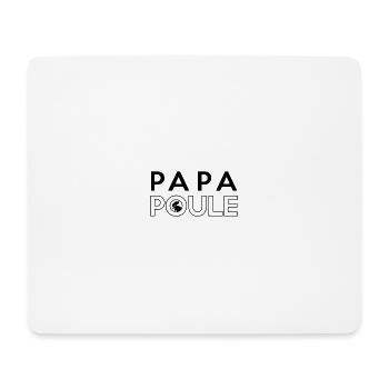 Papa Poule Noir - Tapis de souris (format paysage) - blanc - Devant