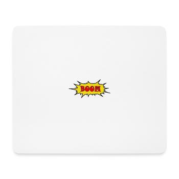 BOOM - Mousepad (Querformat) - Weiß - Vorne