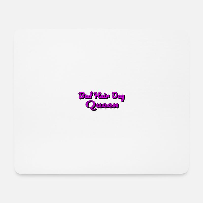 Bad Hair Day Queen - Mousepad (Querformat) - Weiß