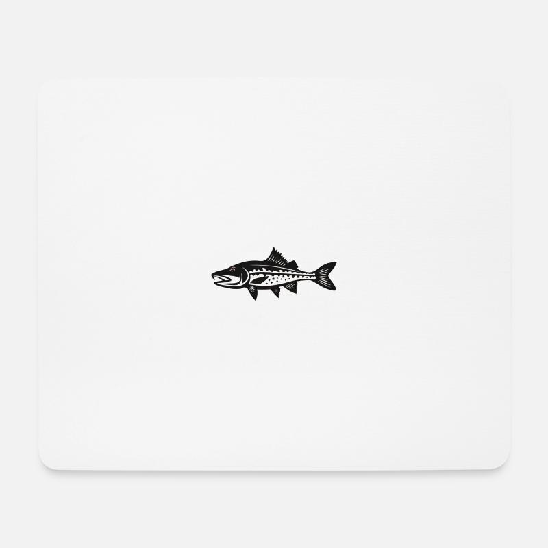 Fantasie Raubfisch - Mousepad (Querformat) - Weiß