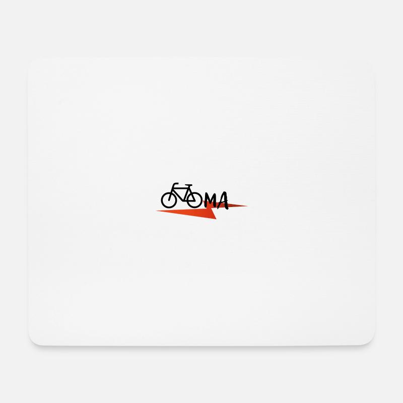 Beste Oma Fahrrad Mountainbike Blitz - Mousepad (Querformat) - Weiß