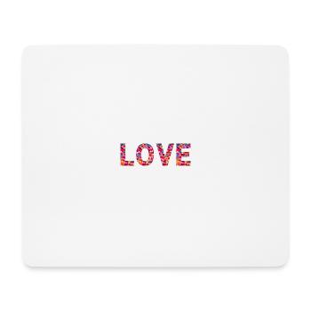 Heartfelt typography - Mouse Pad (horizontal) - white - Front