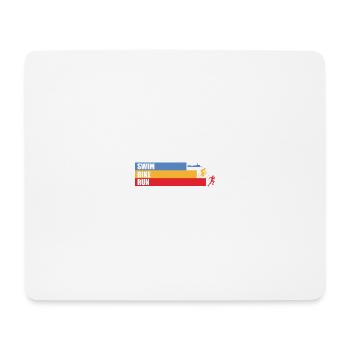 Triathlon, Natation, Cyclisme, Course à pied, Sports - Tapis de souris (format paysage) - blanc - Devant