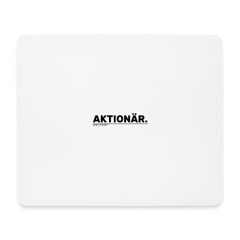 Aktionär und Punkt (schwarz/grau) - Mousepad (Querformat) - Weiß - Vorne