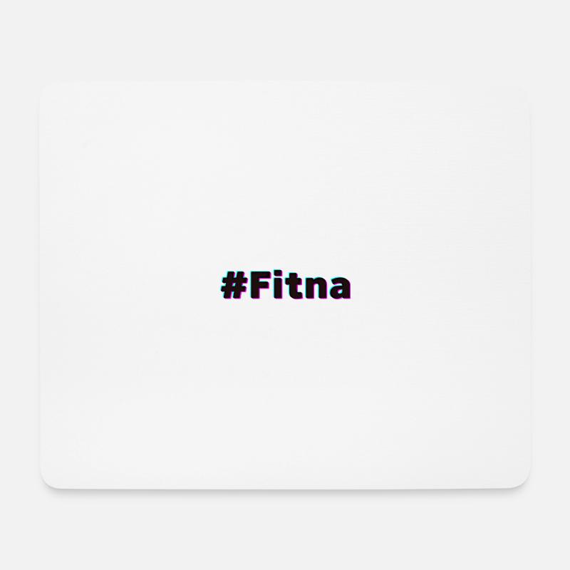 #Fitna Shirt Tiktok-Trend „Mach kein Fitna“ - Mousepad (Querformat) - Weiß