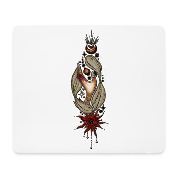 Wonderful depiction of the sun and moon - Mouse Pad (horizontal) - white - Front